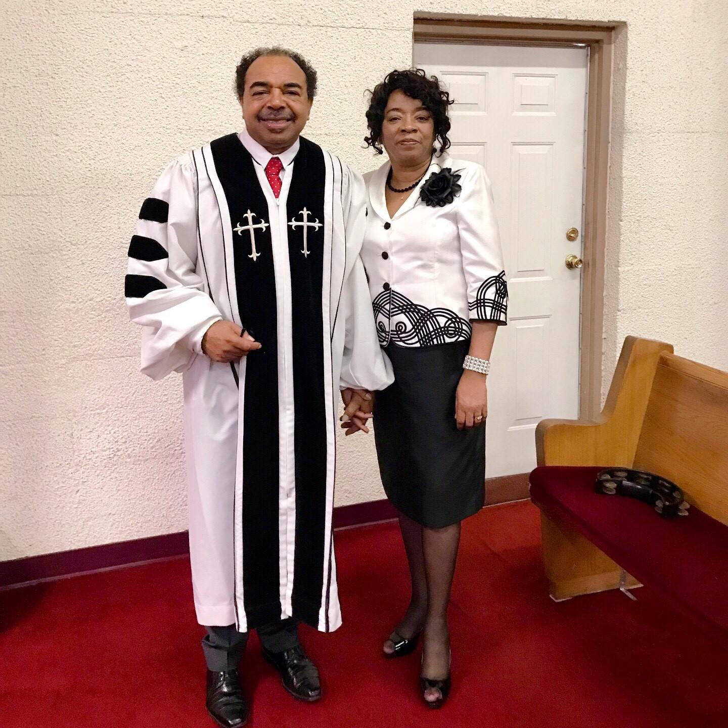 Pastor Hayward with his wife